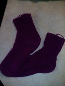 Ribbed socks for kids - knitting podcast